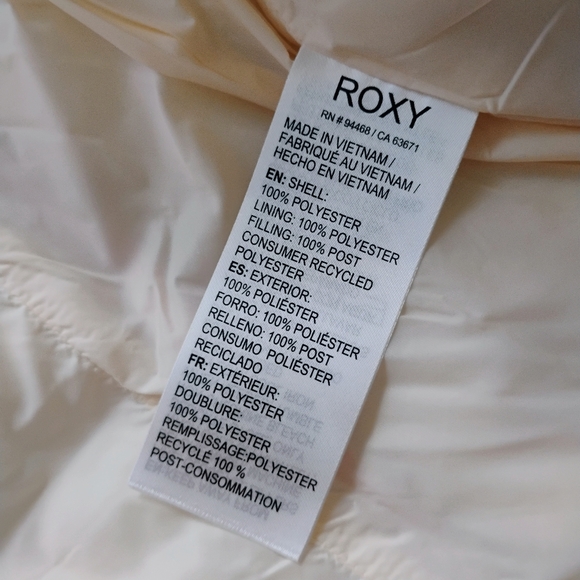 ROXY NEW Ellie Short Crop Puffer Jacket - Picture 16 of 16